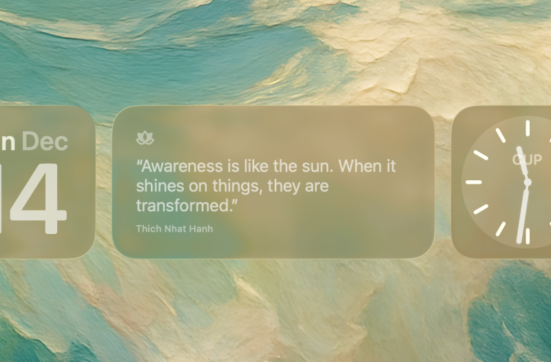 Mindfulness widgets for Mac and iOS